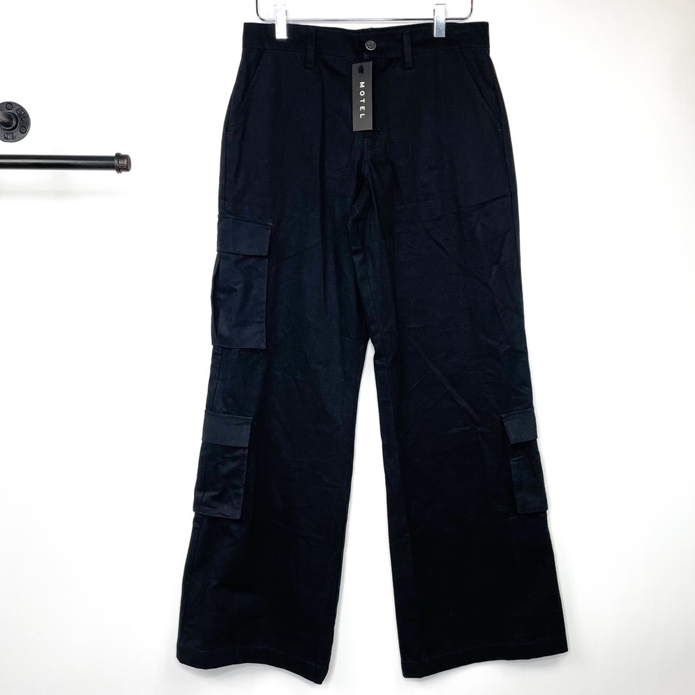 MOTEL Shan Wide Leg Trouser in Black size XS